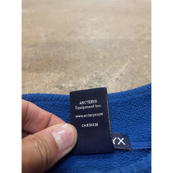 VTG Arc'teryx Sweatshirt Mens Large Blue 1/4 Zip Polartec Fleece Pullover Hiking - Picture 8 of 16
